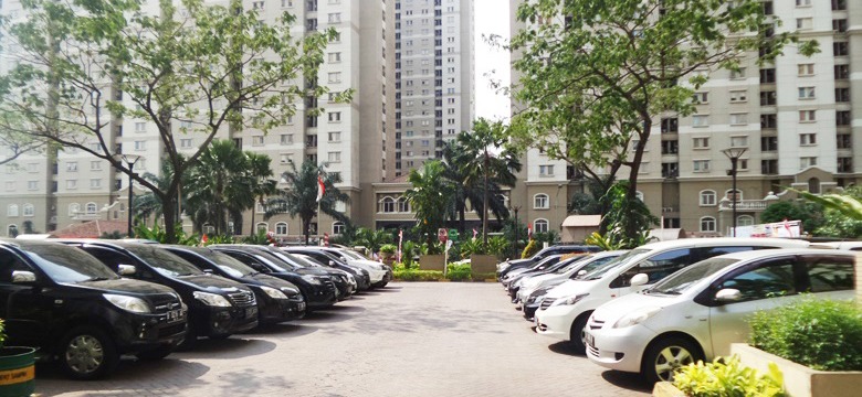 contoh parkiran di apartemen